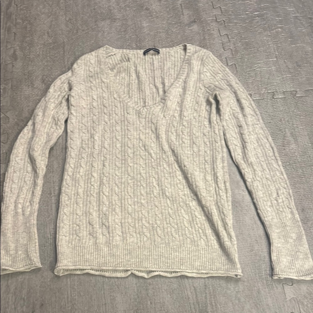 Brandy Melville Grey Cable Knit Sweater